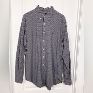 RALPH LAUREN Plaid Classic Fit Button Down Shirt Navy Men’s XL